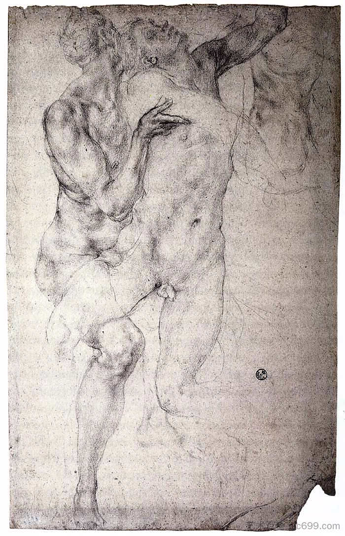 两个裸体 Two nudes (c.1525; Italy  )，雅各布布·达·蓬托尔莫