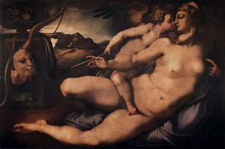 维纳斯和丘比特 Venus and Cupid (c.1533; Italy                     )，雅各布布·达·蓬托尔莫