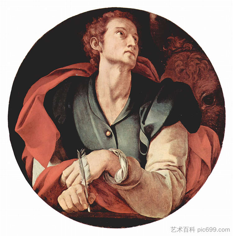 四位福音传道者:圣路加 Four Evangelists: Saint Luke (1526; Italy ),雅各布布·达·蓬托尔莫