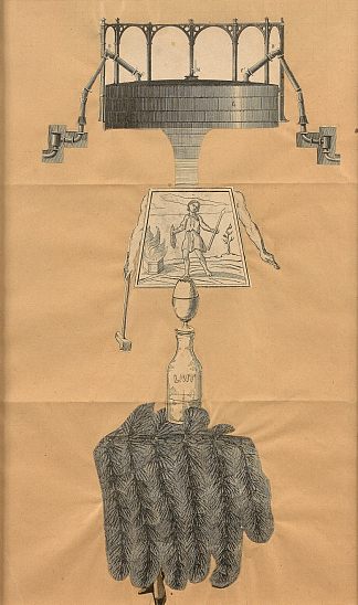 作曲（Cadavre 与 Yves Tanguy 和 André Breton） Composition (Cadavre exquis with Yves Tanguy and André Breton) (1938)，杰奎琳·兰巴