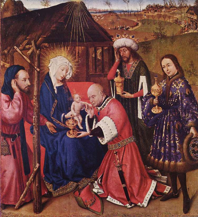 贤士的崇拜 Adoration of the Magi (c.1435)，雅克·戴斯