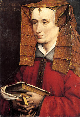 萨沃伊的路易丝肖像 饰 西比拉·阿格里帕 Portrait of Louise of Savoy as Sibylla Agrippa (c.1430)，雅克·戴斯