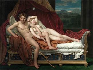 丘比特和普赛克 Cupid and Psyche (1817)，雅克·路易·大卫