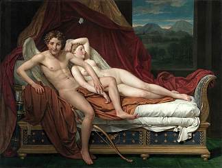 丘比特和普赛克 Cupid and Psyche (1817)，雅克·路易·大卫