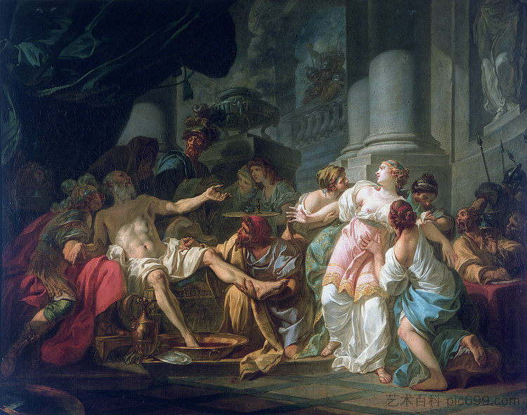 塞内卡之死 The Death of Seneca (1773)，雅克·路易·大卫