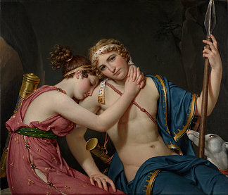 忒勒马科斯和圣体的告别 The Farewell of Telemachus and Eucharis (1818)，雅克·路易·大卫