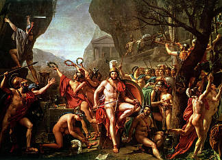 莱奥尼达斯在温泉关 Leonidas at Thermopylae (1814)，雅克·路易·大卫