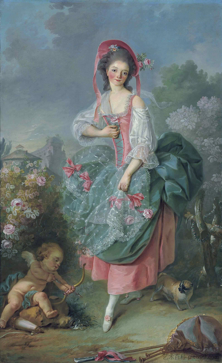 吉玛德小姐 Mademoiselle Guimard (c.1773)，雅克·路易·大卫