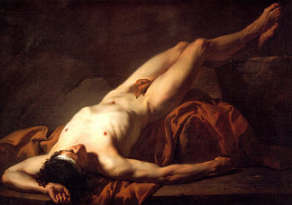 被称为赫克托的男性裸体 Male Nude known as Hector (1778)，雅克·路易·大卫