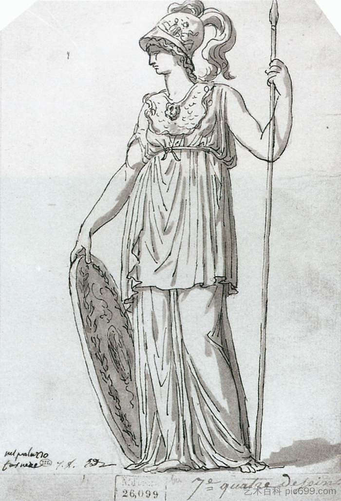 密涅瓦 Minerva (1776 - 1777)，雅克·路易·大卫