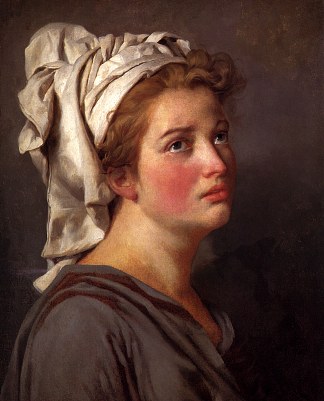 戴头巾的年轻女子的肖像 Portrait of a young Woman in a Turban，雅克·路易·大卫