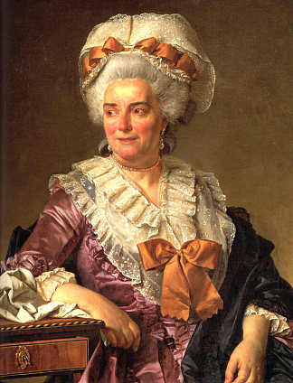 查尔斯-皮埃尔·佩库尔夫人的肖像，nee Potain，艺术家的岳母 Portrait of Madame Charles-Pierre Pecoul, nee Potain, mother-in-law of the artist (1784)，雅克·路易·大卫