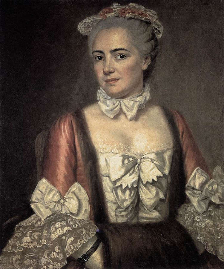 玛丽·弗朗索瓦丝·布隆的肖像 Portrait of Marie Francoise Buron (1769)，雅克·路易·大卫