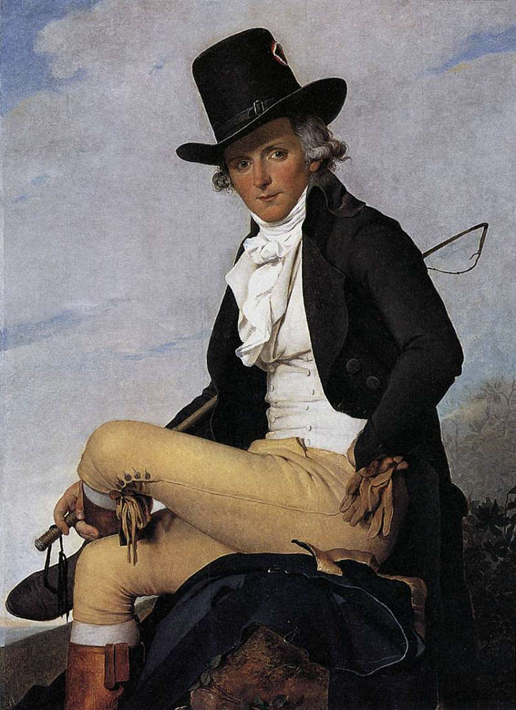 艺术家的姐夫皮埃尔·塞里齐亚特的肖像 Portrait of Pierre Seriziat the artist's brother-in-law (1795)，雅克·路易·大卫