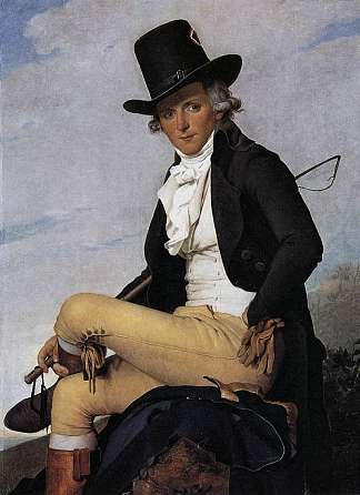 艺术家的姐夫皮埃尔·塞里齐亚特的肖像 Portrait of Pierre Seriziat the artist’s brother-in-law (1795)，雅克·路易·大卫