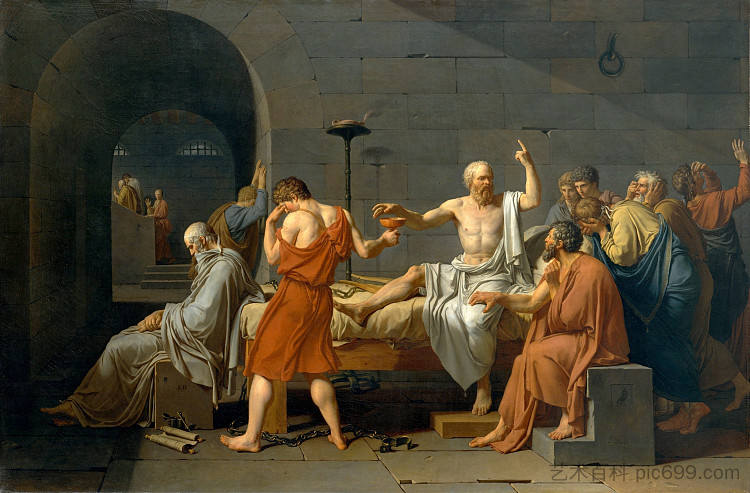 苏格拉底之死 The Death of Socrates (1787)，雅克·路易·大卫