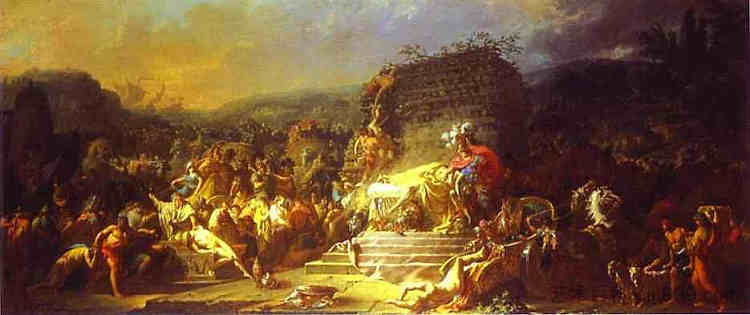 帕特罗克洛斯的葬礼 The Funeral of Patroclus (1778)，雅克·路易·大卫