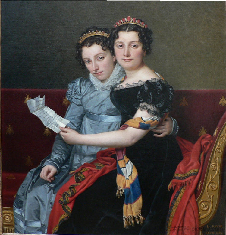 泽奈德和夏洛特-波拿巴姐妹 The Sisters Zenaide and Charlotte-Bonaparte (1821)，雅克·路易·大卫