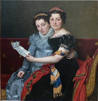 泽奈德和夏洛特-波拿巴姐妹 The Sisters  Zenaide and Charlotte-Bonaparte (1821)，雅克·路易·大卫