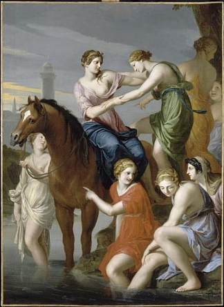 克莱莉亚穿越台伯河 Clelia Crossing the Tiber (1635 – 1645)，雅克斯·特拉