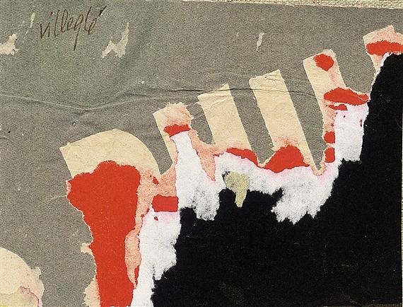 海报蕾丝“菲利普双年展” Affiche Laceré "Phillipe Biennale" (1961)，雅克·维勒特莱