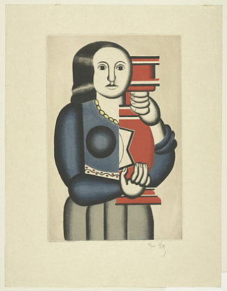 拿着罐子的女人，在费尔南德·莱热之后 Woman with Jar, after Fernand Léger (1928)，雅克·维隆