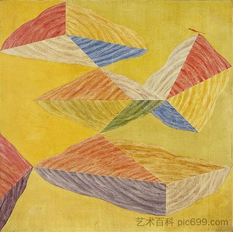 鸟、树和山 Bird, Tree and Mountain (1972),杰格迪什·斯瓦米纳坦