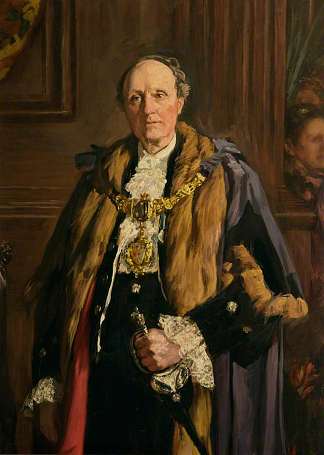 詹姆斯·费尔克劳，国会议员，沃灵顿市长 James Fairclough, MP, Mayor of Warrington (1897)，查尔斯·詹姆斯