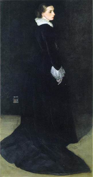 黑色编曲，路易斯·胡斯夫人肖像2号 Arrangement in Black, No. 2 Portrait of Mrs. Louis Huth (1872 – 1873)，詹姆斯·阿博特·麦克尼尔·惠斯勒