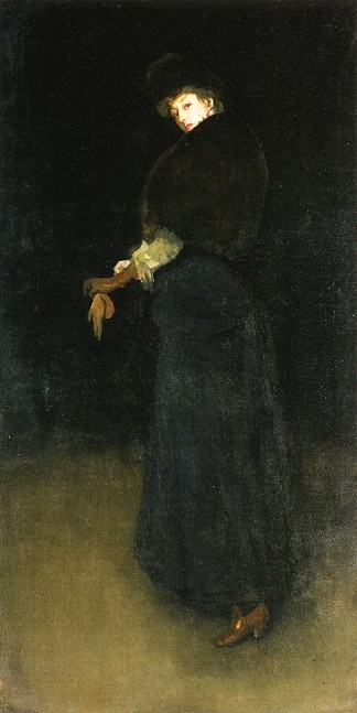 黑色编曲 黄衣女郎 Arrangement in Black The Lady in the Yellow Buskin (1883)，詹姆斯·阿博特·麦克尼尔·惠斯勒
