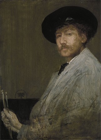灰色排列：画家肖像 Arrangement in Grey: Portrait of the Painter (c.1872)，詹姆斯·阿博特·麦克尼尔·惠斯勒