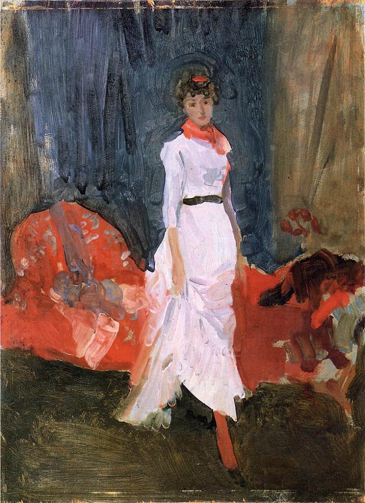 粉色、红色和紫色排列 Arrangement in Pink, Red and Purple (1883 - 1884),詹姆斯·阿博特·麦克尼尔·惠斯勒