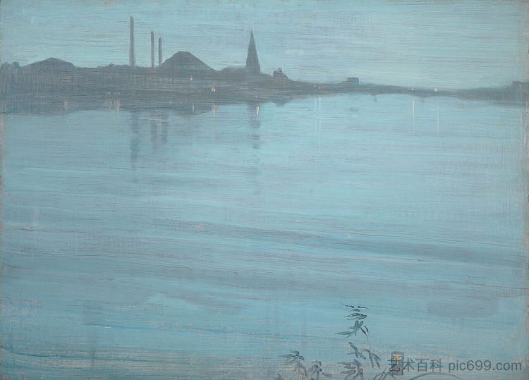 蓝色和银色夜曲 Nocturne in Blue and Silver (1871),詹姆斯·阿博特·麦克尼尔·惠斯勒