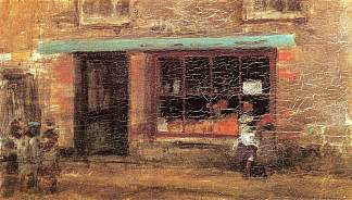蓝色和橙色：甜品店 Blue and Orange: The Sweet Shop (1884)，詹姆斯·阿博特·麦克尼尔·惠斯勒