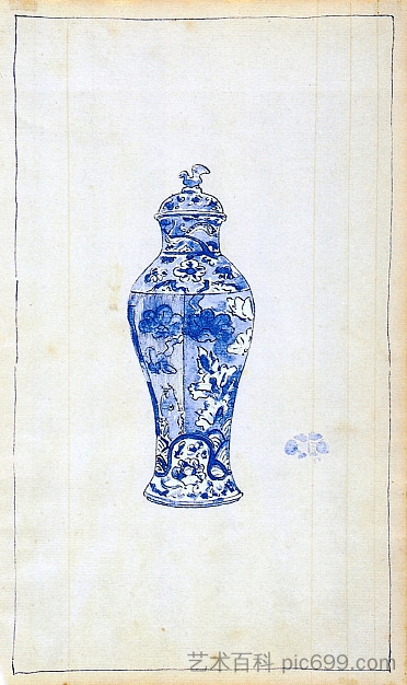 蓝白瓮 Blue and White Covered Urn，詹姆斯·阿博特·麦克尼尔·惠斯勒