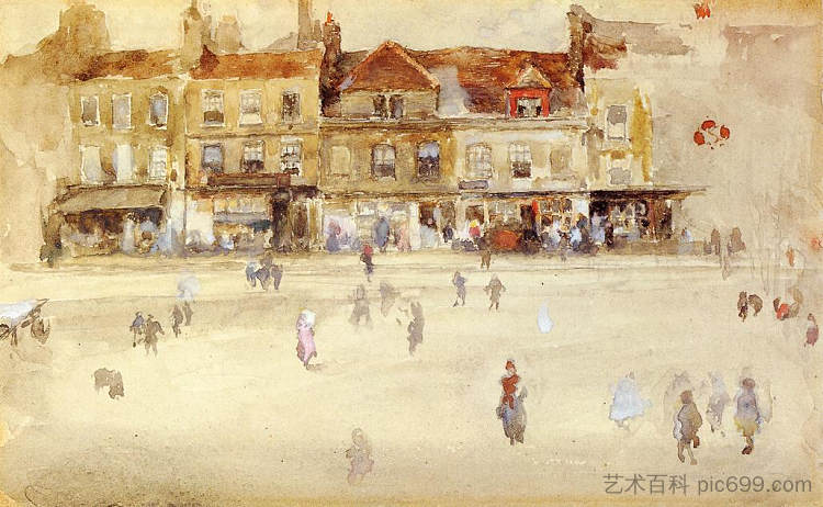 切尔西商店 Chelsea Shops (c.1885),詹姆斯·阿博特·麦克尼尔·惠斯勒