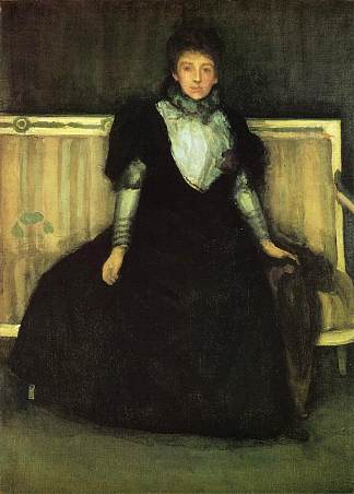 沃尔特·西克特夫人的绿色和紫色肖像 Green and Violet Portrait of Mrs. Walter Sickert (1885 – 1886)，詹姆斯·阿博特·麦克尼尔·惠斯勒