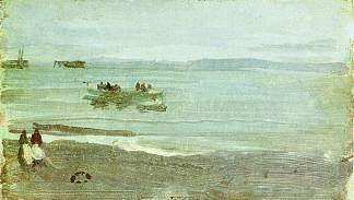 灰色和银色雾 – 救生艇 Grey and Silver Mist – Lifeboat (1884)，詹姆斯·阿博特·麦克尼尔·惠斯勒