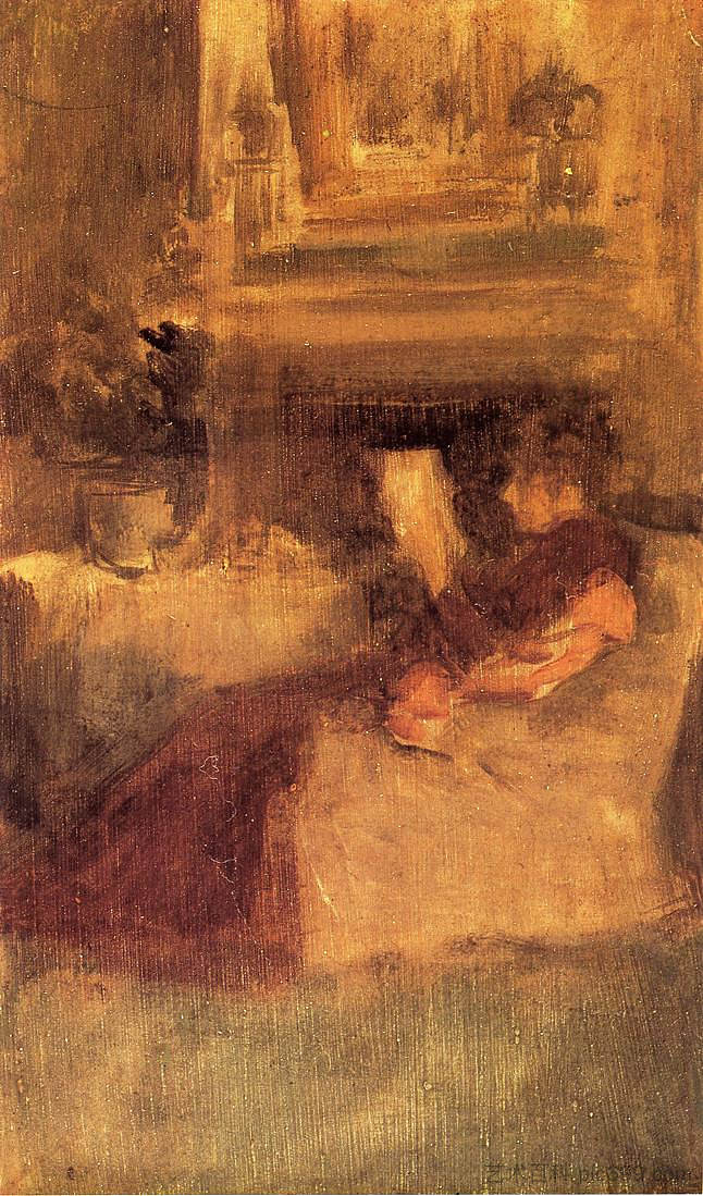 埃塞尔·菲利普·雷丁小姐 Miss Ethel Philip Reading (c.1894),詹姆斯·阿博特·麦克尼尔·惠斯勒