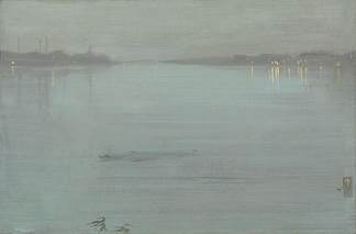 蓝色和银色夜曲：克雷蒙之光 Nocturne in Blue and Silver: Cremorne Lights (1872)，詹姆斯·阿博特·麦克尼尔·惠斯勒