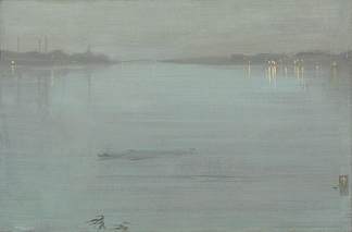 蓝色和银色夜曲：克雷蒙之光 Nocturne in Blue and Silver: Cremorne Lights (1872)，詹姆斯·阿博特·麦克尼尔·惠斯勒