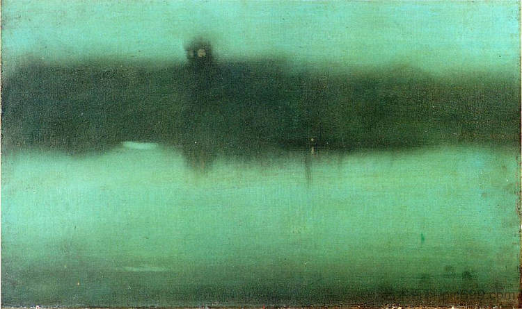 夜曲灰色和银色 Nocturne Grey and Silver (1873 - 1875),詹姆斯·阿博特·麦克尼尔·惠斯勒