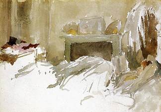 在床上休息 Resting in Bed (c.1884)，詹姆斯·阿博特·麦克尼尔·惠斯勒