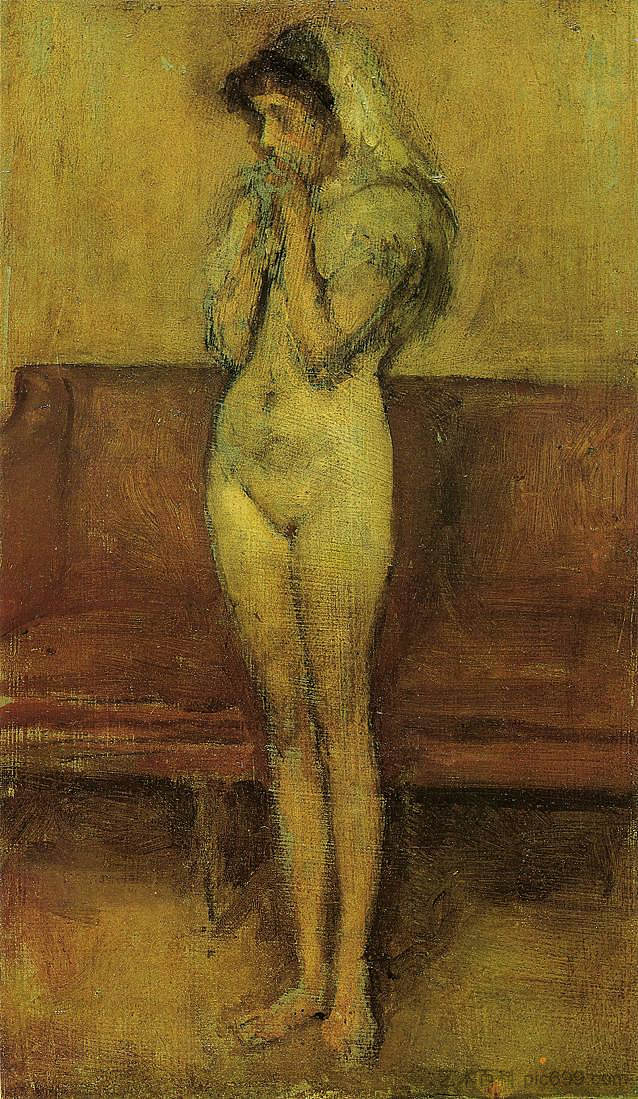 玫瑰与布朗:拉西加尔 Rose and Brown: La Cigale (c.1898),詹姆斯·阿博特·麦克尼尔·惠斯勒