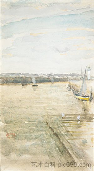 默西河上的场景 Scene on the Mersey，詹姆斯·阿博特·麦克尼尔·惠斯勒