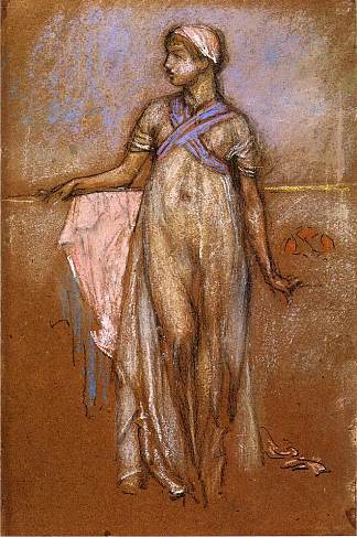 希腊女奴（或紫罗兰和玫瑰的变体） The Greek Slave Girl (or Variations in Violet and Rose) (c.1885 – c.1886)，詹姆斯·阿博特·麦克尼尔·惠斯勒