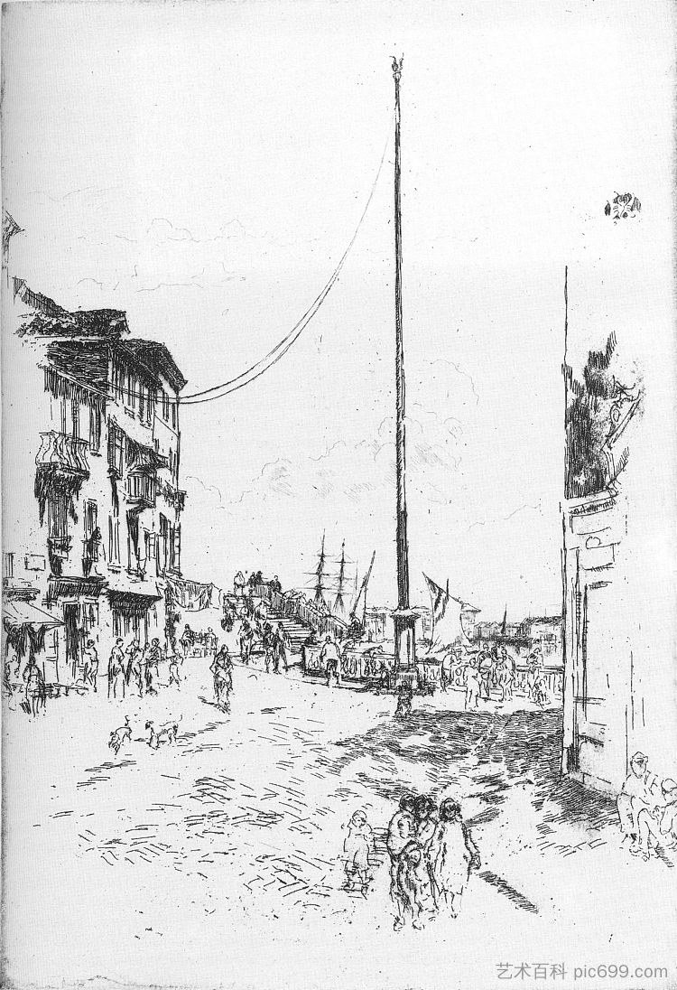 小桅杆 The Little Mast (1879 - 1880)，詹姆斯·阿博特·麦克尼尔·惠斯勒