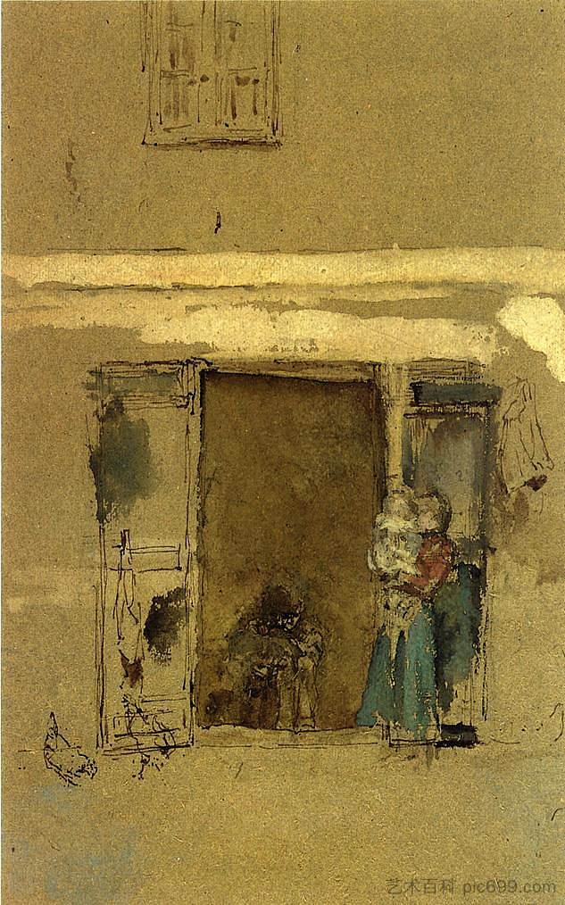 敞开的门 The Open Door (c.1901)，詹姆斯·阿博特·麦克尼尔·惠斯勒