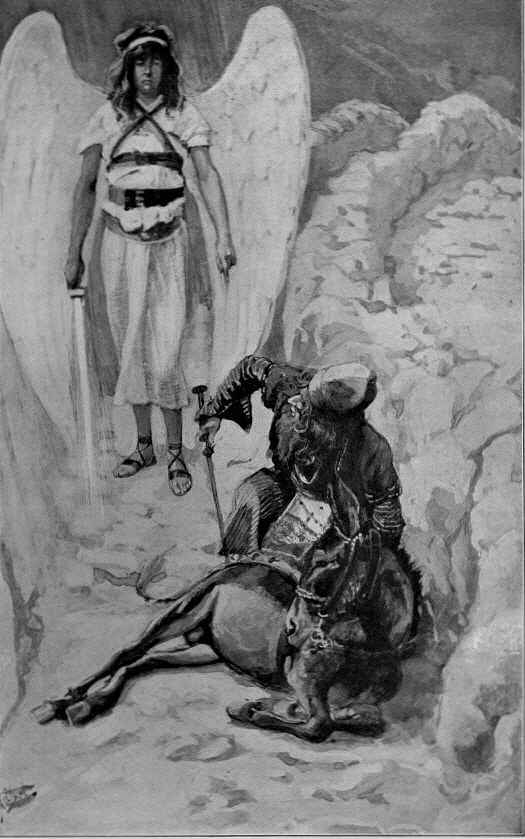 巴兰和驴，如民数记 Balaam and the Ass, as in Numbers (1886 - 1900)，詹姆斯·天梭
