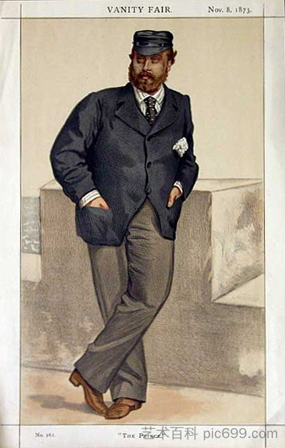 威尔士亲王爱德华的漫画 Caricature of Edward, Prince of Wales (1873)，詹姆斯·天梭